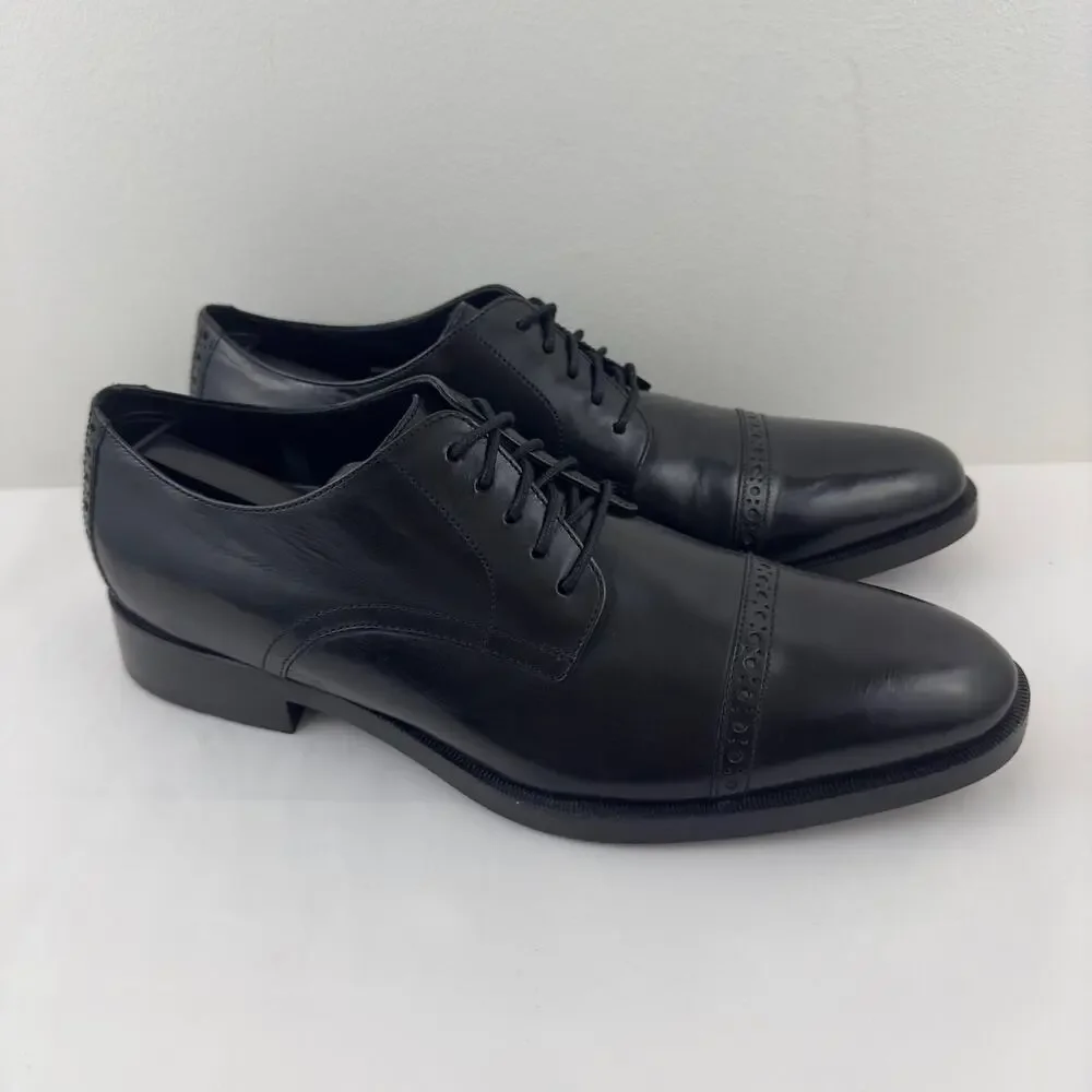 NWOB Cole Haan Preston Grand Cap black leather Oxford‎ M-9